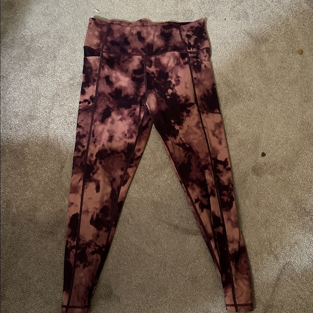 Victoria's Secret burgundy tye dye Leggings